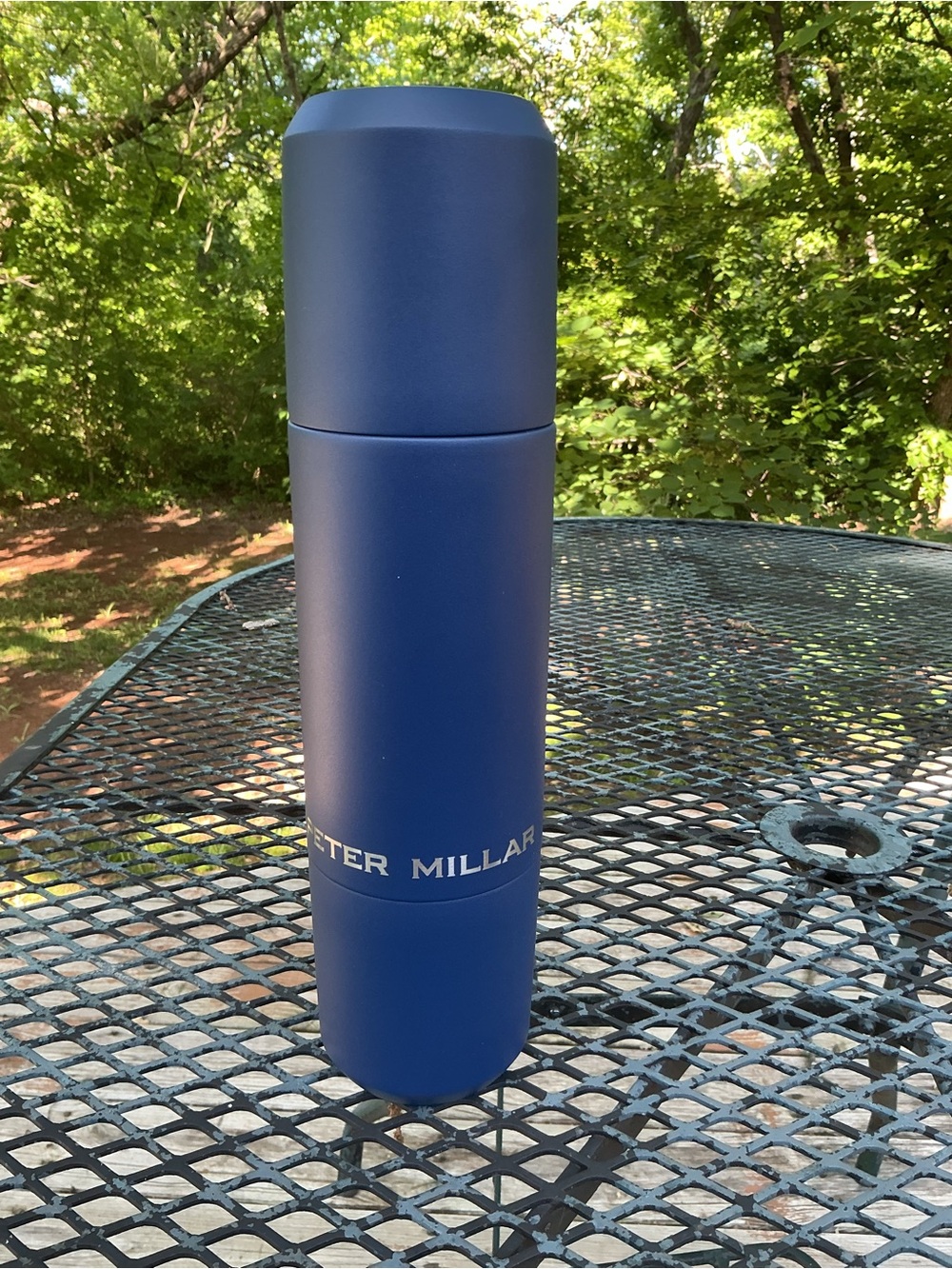Peter Millar Matte Navy Blue Insulated Travel Bottle 13”